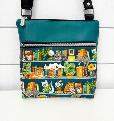 Cat Bookshelf Crossbody